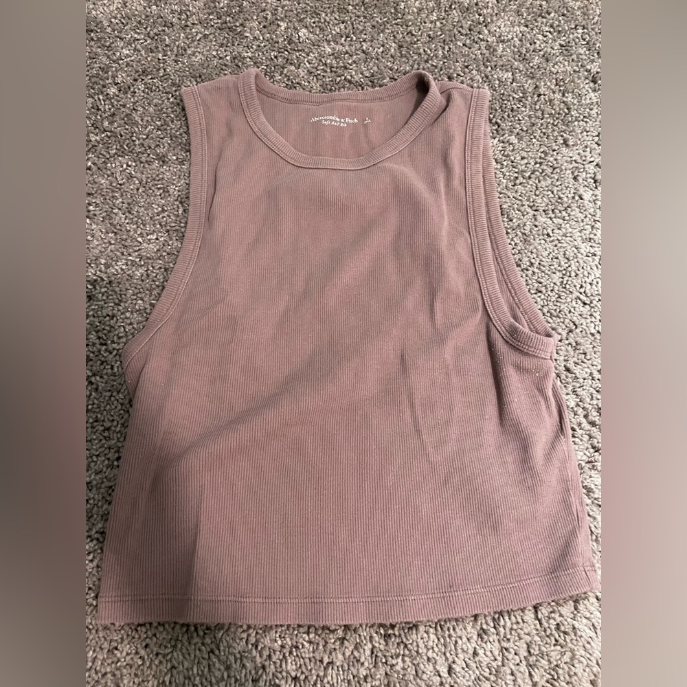 Abercrombie & Fitch | Soft A&F Ribbed cropped tank | Size Large